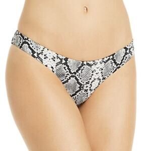 Aqua Women's Bikini Bottom Snakeskin Print Low Rise Size M NWT Resort Summer